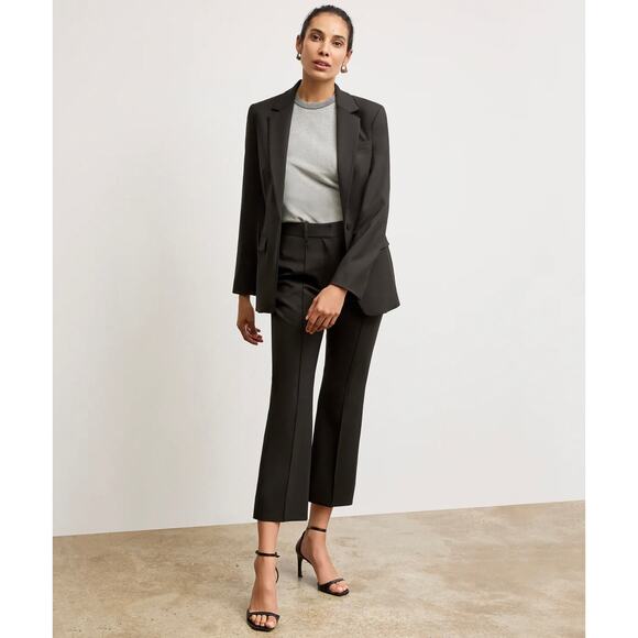 EUC MM LaFleur Becca Pointelle Cotton Silk Knit Tee Gray Medium Short Sleeve Top - Picture 3 of 16